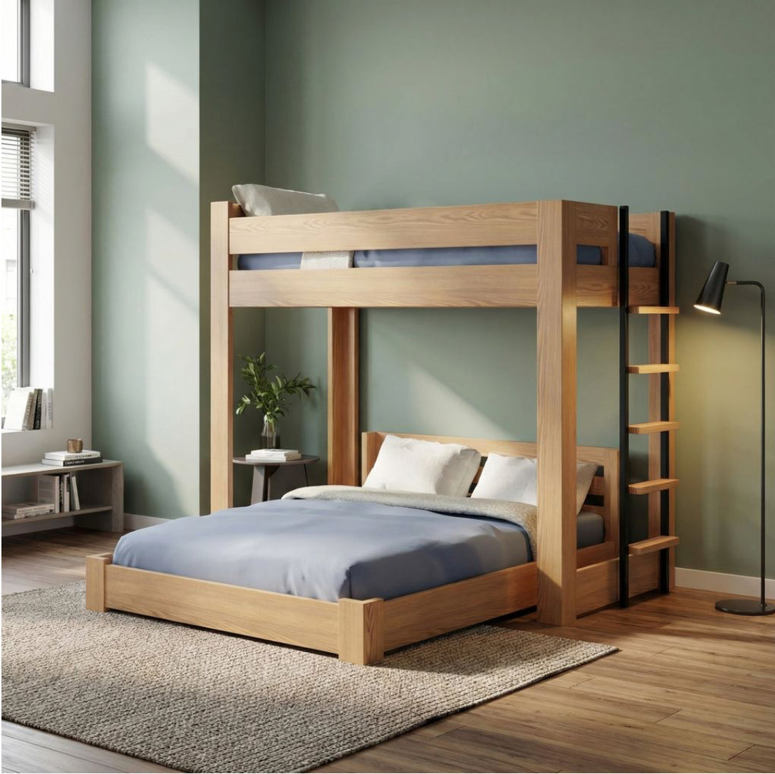 ICON Bunks finish samples — White Oak, Ash and painted options